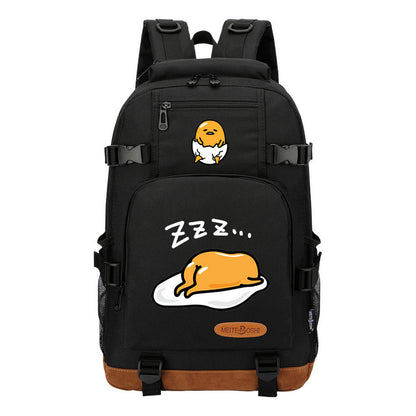 Lazy Egg Teenage Student Backpacks Boys And Girls Backpack