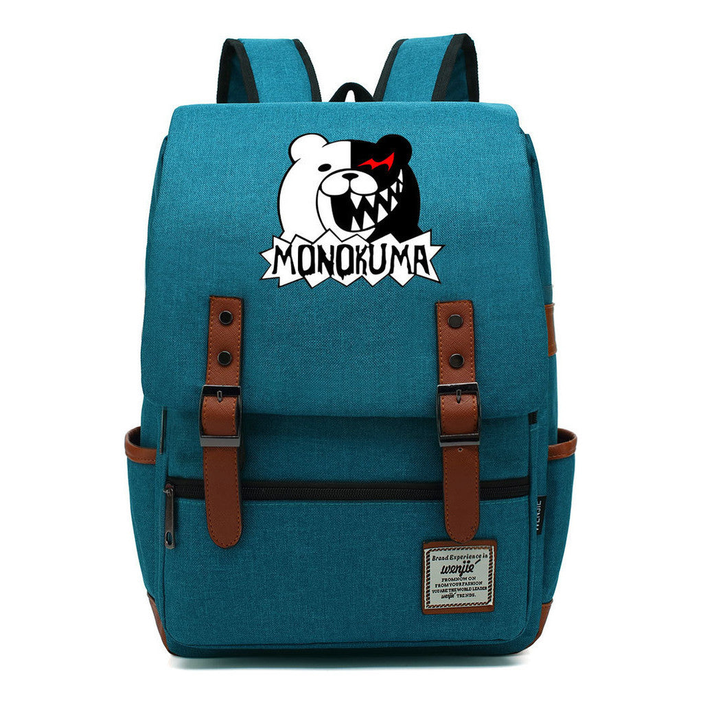 Printed Student Backpack With Men's And Women's Casual Belt Buckle, Classic Backpack