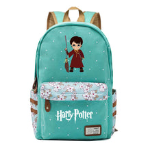 School Of Magic School Teen School Bag Floral Canvas Girl Backpack