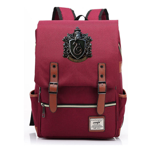 School Of Witchcraft And Wizardry Printed Youth Backpack Men And Women, Casual Belt Buckle, Classic Backpack