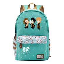 School Of Witchcraft And Wizardry Student Backpack, Floral Canvas, Female Backpack