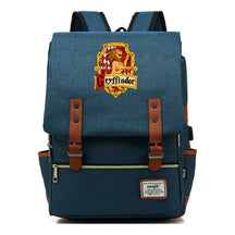 School Of Witchcraft And Wizardry Student Backpack Usb Men's And Women's Leisure Belt Buckle Backpack