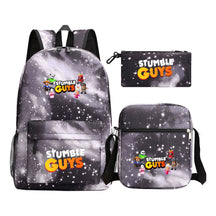Three piece printed student backpack set for boys and girls, backpack set