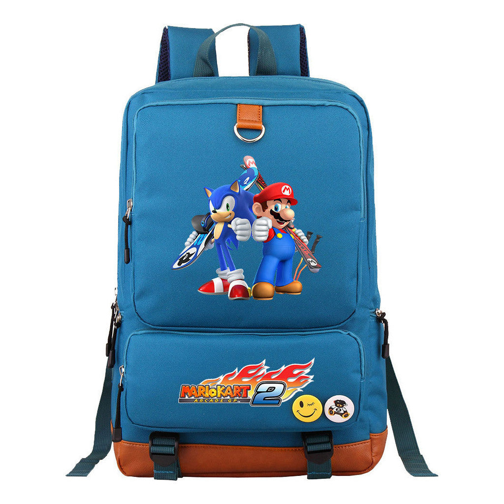 Super Mario Print Youth Student Backpack, Travel Bag, Men's And Women's Backpack