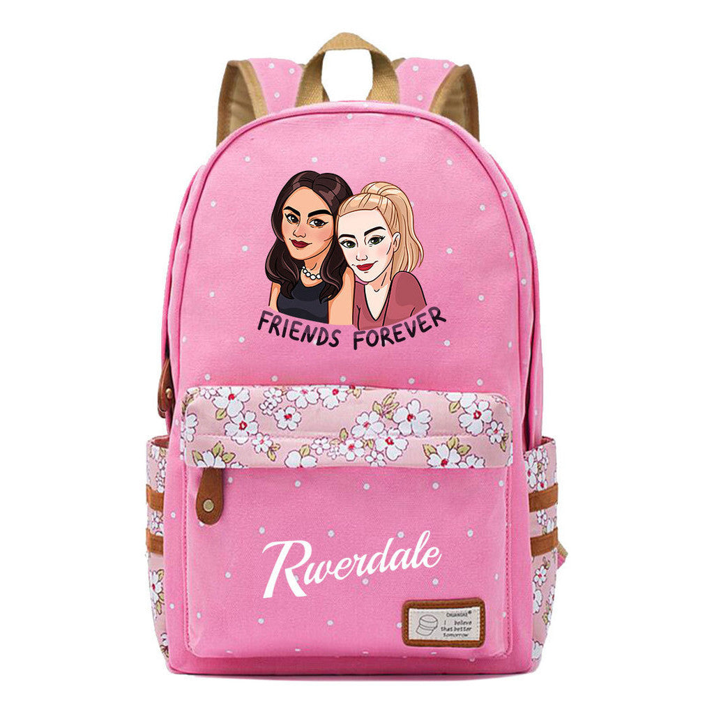 Valley Town Printed Student School Bag Fashion Leisure Backpack