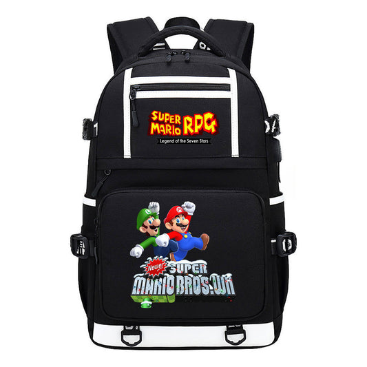 Super Mario Printed Backpack For Men And Women, Casual Travel Backpack