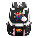 Printed Usb Youth Student Backpack For Men And Women With Casual Woven Strap Flap Backpack