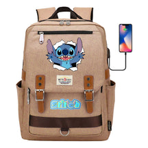 Anime Star Baby Stitch Printed Youth Student School Bag Casual Magnetic Buckle Backpack