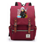Anime Pirate King Luffy Printed Student School Bag Casual Belt Buckle Classic Backpack