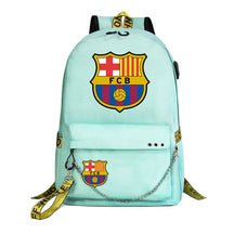 Sports Football Star Printed Usb Student Backpack For Leisure Travel Backpack