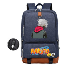 Naruto Print Usb Youth Student Backpack For Men And Women Leisure Travel Backpack