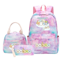 Game Corner Biology Student Girls School Bag Lunch Bag Three Piece Set Backpack Set