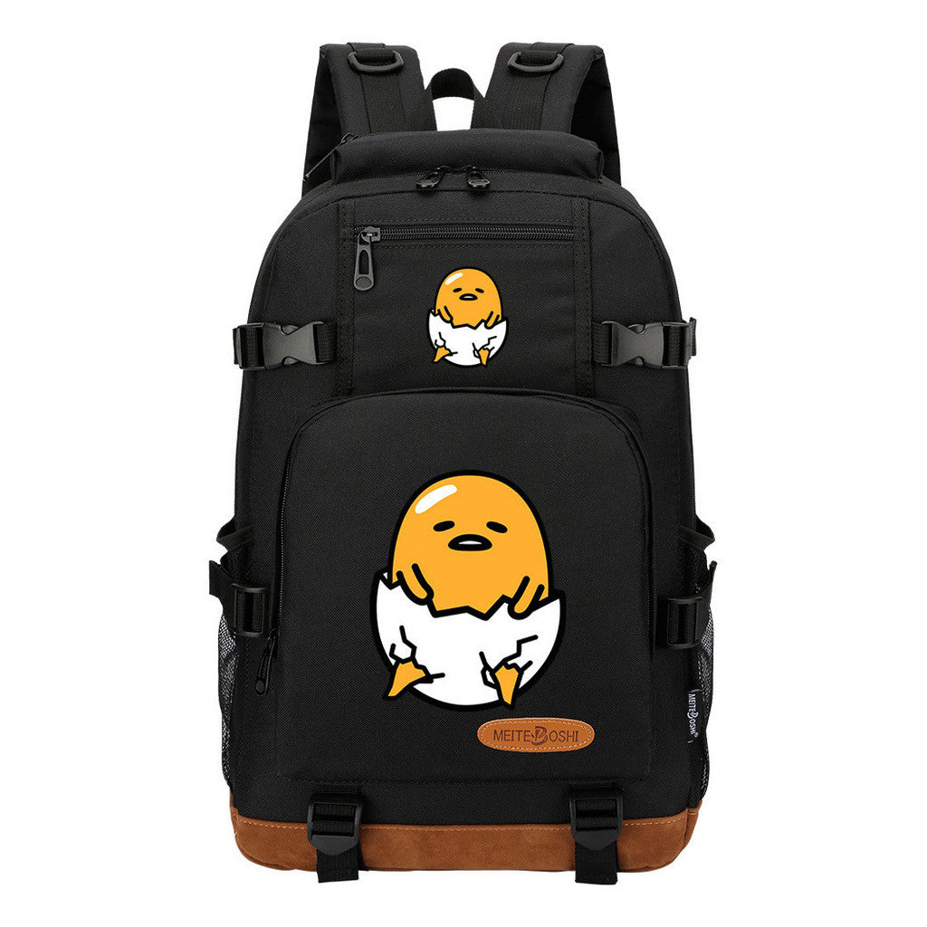 Lazy Egg Teenage Student Backpacks Boys And Girls Backpack