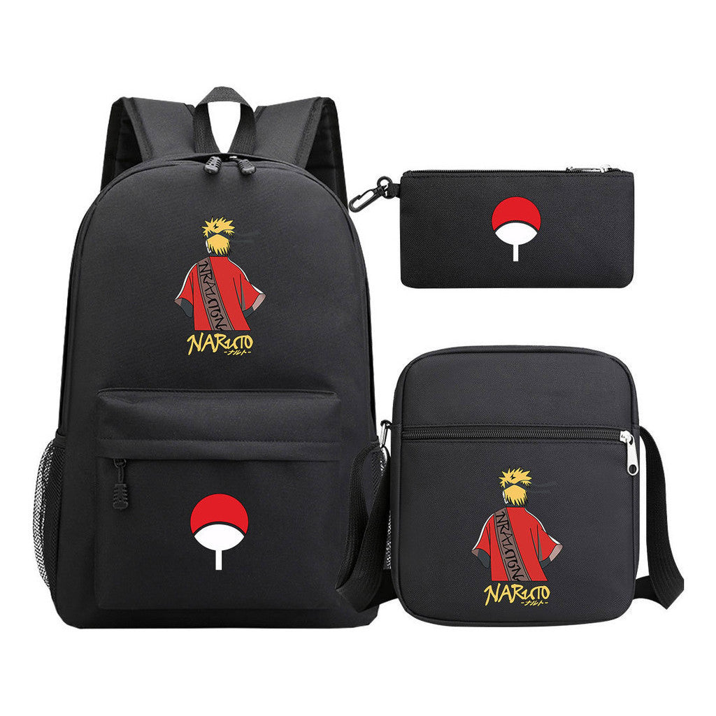 Naruto Starry Sky Youth School Bag Three Piece Set For Boys And Girls Backpack Set