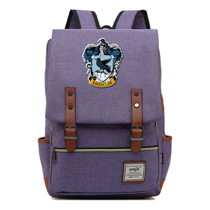 School Of Witchcraft And Wizardry Printed Student School Bag Casual Belt Buckle Classic Backpack