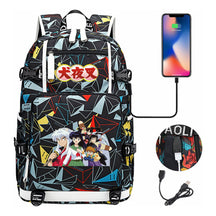 Anime Dog Yaksha Usb Earbuds Youth Student Backpack Travel Backpack