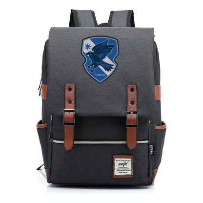 School Of Magic Printed Youth Schoolbag Leisure Belt Buckle Classic Backpack