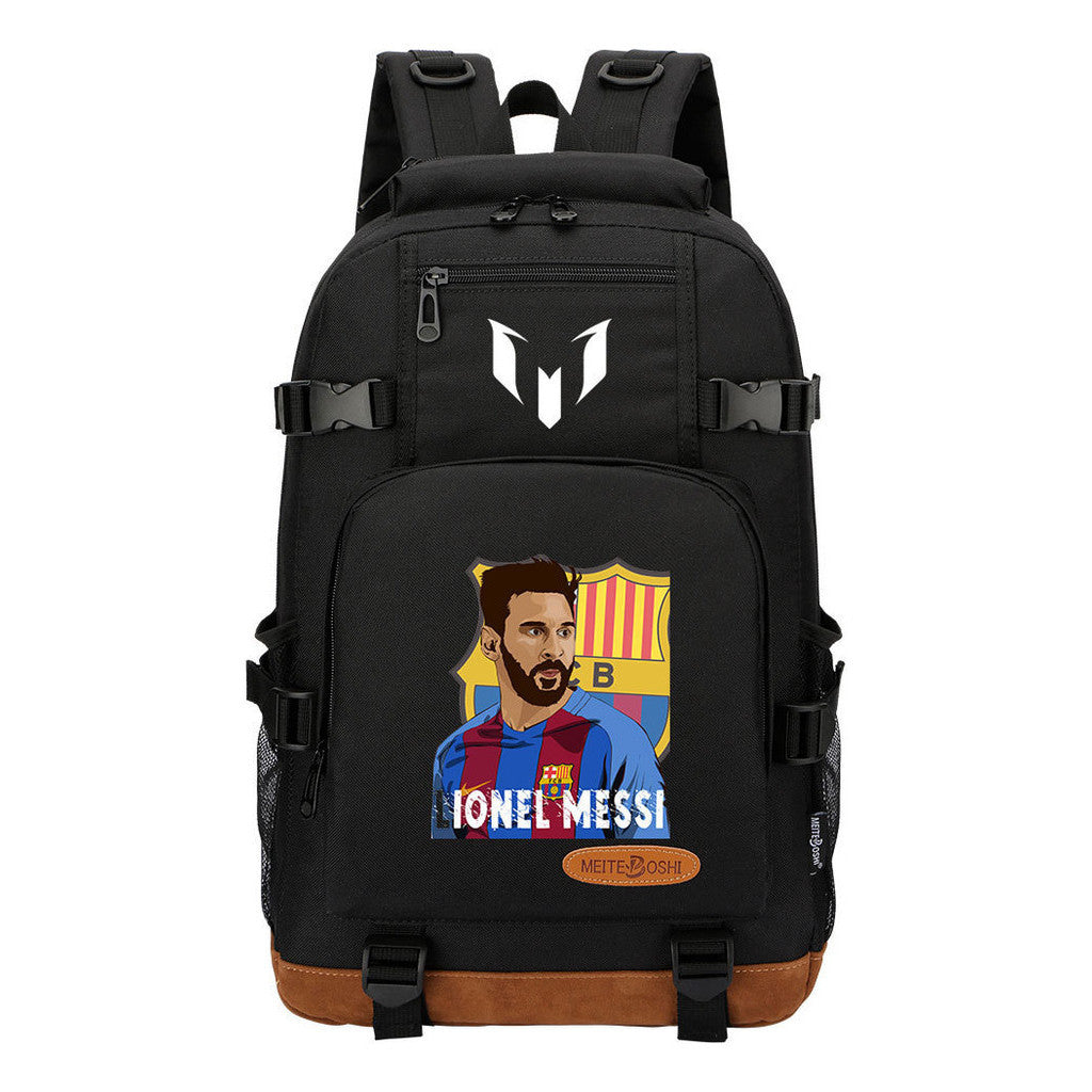 Sports Football Star Printed Youth Student Backpack Backpack