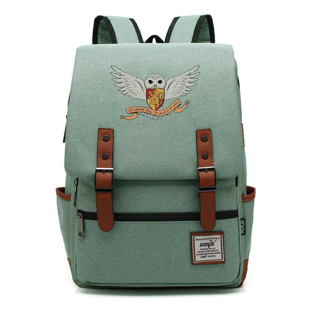 School Of Witchcraft And Wizardry Printed Student Backpack For Men And Women, Casual Belt Buckle, Classic Backpack 43*29*13.5cm