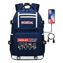 Roblox Game Printed Usb Youth Student Backpack For Men And Women's Leisure Travel Backpack