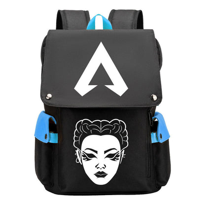 Apex Hero Print Usb Charging Cap Head Style Student School Bag Casual Backpack