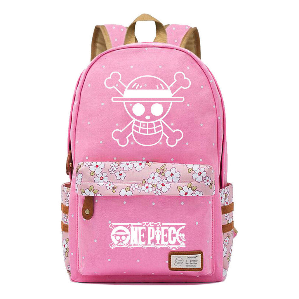Anime Pirate Wang Lufei Printed Youth Student School Bag Fragmented Flower Men's And Women's Leisure Backpack