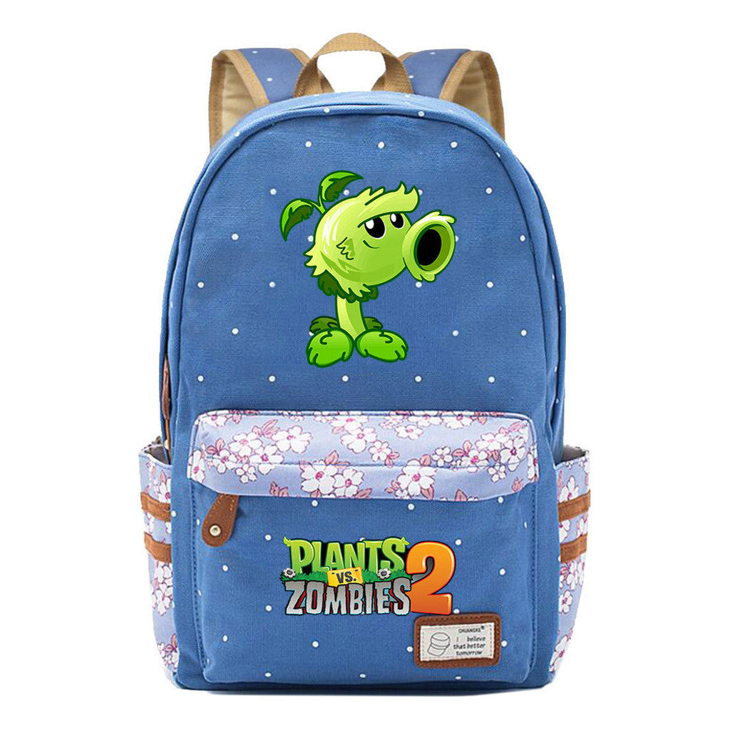 Game Plants Battle Printed Teenage Girl Student Backpack For Men And Women's Leisure Backpack