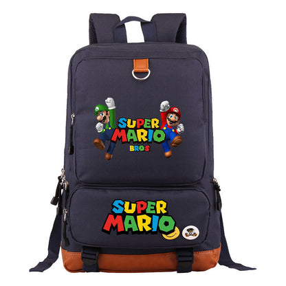 Super Mario Print Youth Student Backpack, Travel Bag, Men's And Women's Backpack