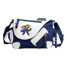 Super Mario Youth Student School Bag Canvas Shoulder Bag Casual Straddle Backpack