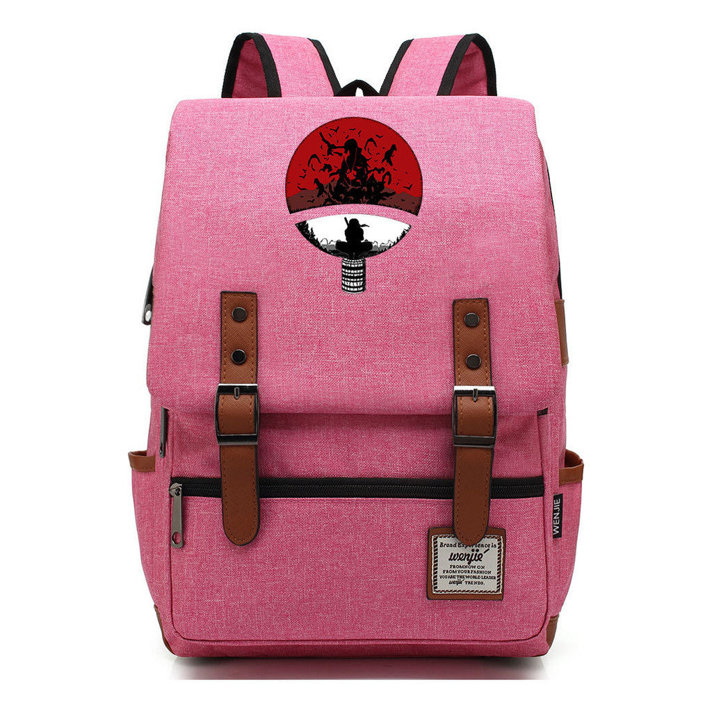 Naruto Printed Schoolbag Leisure Belt Buckle Classic Backpack Young Students