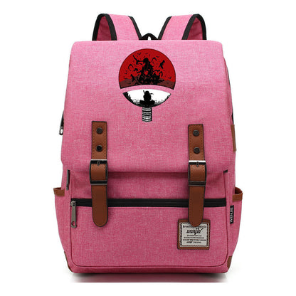 Naruto Printed Schoolbag Leisure Belt Buckle Classic Backpack Young Students