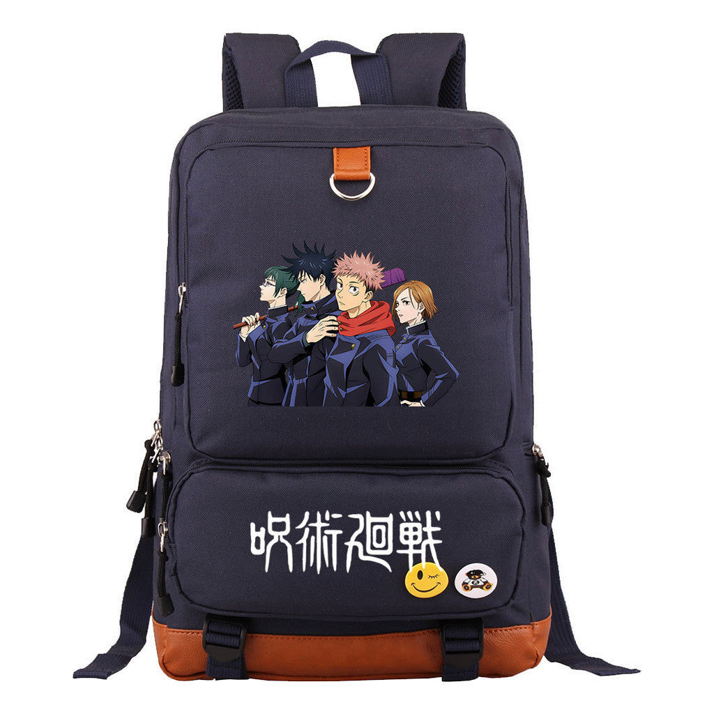Cartoon Spell Back To War Schoolbags For Young Students And Backpacks For Men And Women.