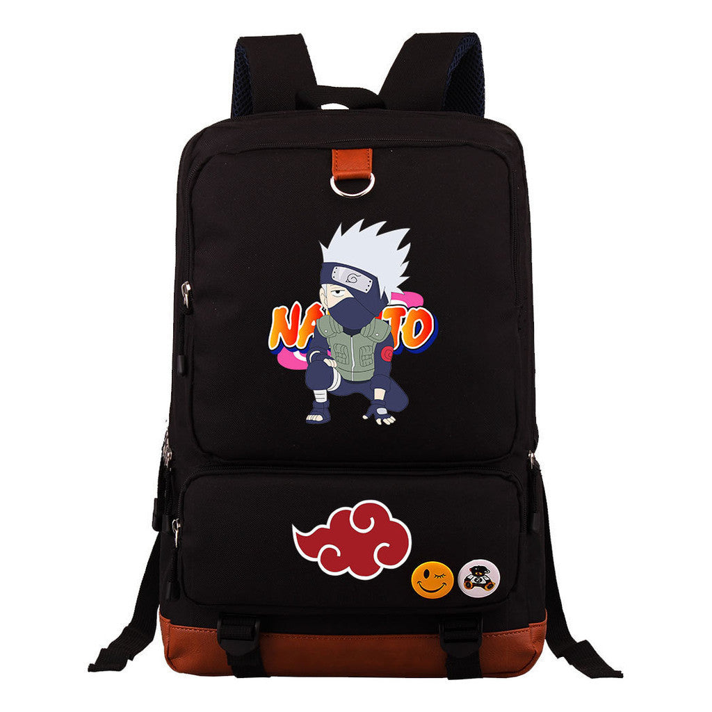 Cartoon Naruto Uchibo Youth Student School Bag Large Capacity Travel Bag Men's And Women's Backpack