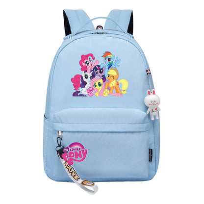 Cartoon Pony Unicorn Printed Youth Student School Bag Men's And Women's Leisure Bag Women's Backpack