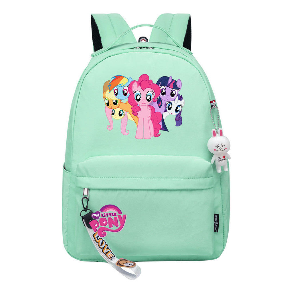 Cartoon Pony Unicorn Printed Youth Student School Bag Men's And Women's Leisure Bag Women's Backpack