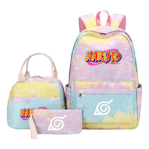 Naruto Student Girl Backpack Lunch Bag Three Piece Set Backpack Set