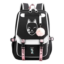 Cartoon Fashion Usb Youth Middle School Backpack For Boys And Girls Casual Woven Strap Flip Back Backpack