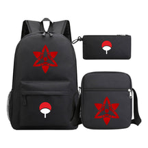 Anime Naruto Starry Sky Youth School Bag Three Piece Set For Men And Women Backpack Set