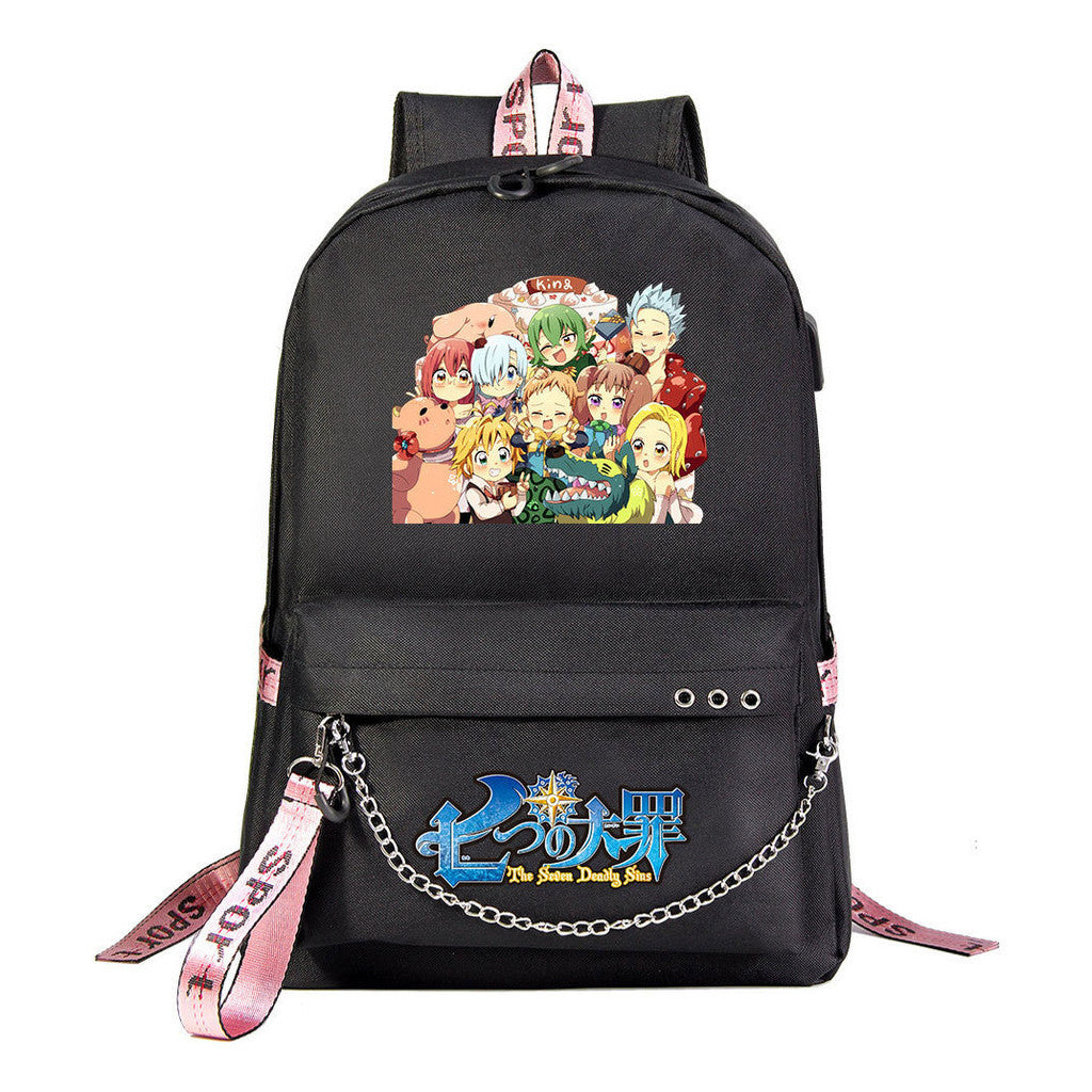 Usb Youth Student Backpack For Boys And Girls Leisure Travel Backpack