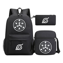 Anime Naruto Starry Sky Youth School Bag Three Piece Set For Men And Women Backpack Set