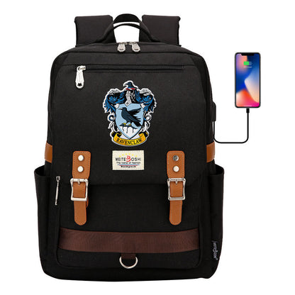 Usb Magnetic Buckle Student Backpack For Men And Women, Youth Leisure Backpack