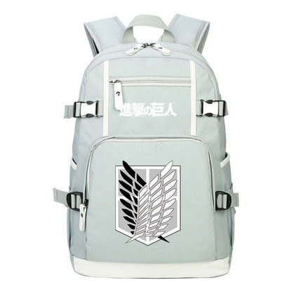 Giant Wings Of Cartoon And Anime Attack Youth Student Backpack, Leisure Travel Backpack