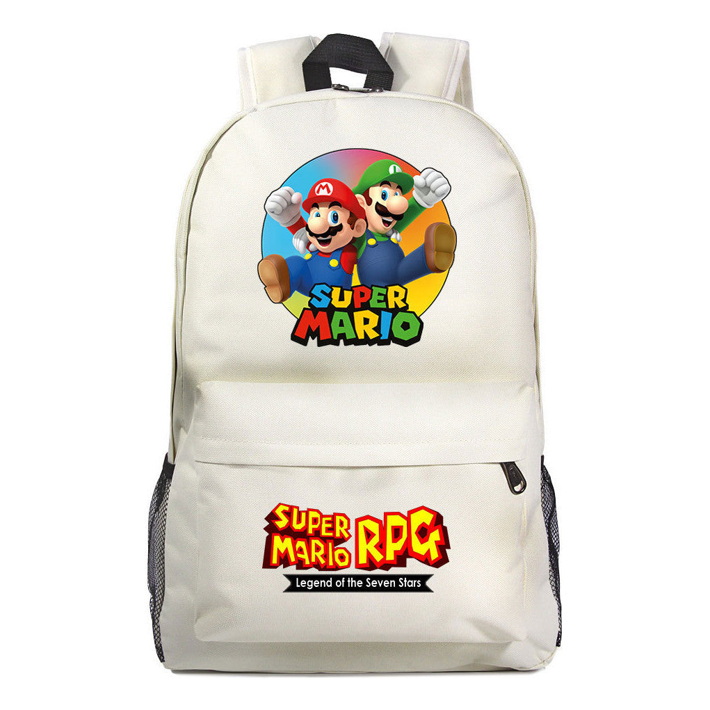 Super Mario Starry Sky Student Backpack For Men And Women's Leisure Travel Backpack