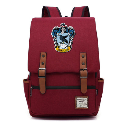 School Of Witchcraft And Wizardry Printed Student School Bag Casual Belt Buckle Classic Backpack