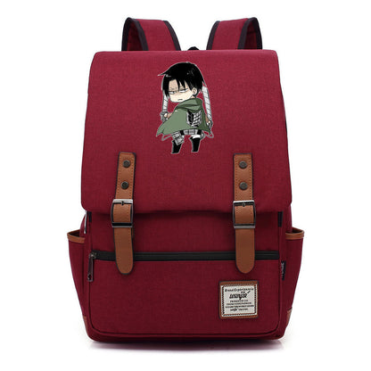 The Giant Of Manga Attack Printed Teenage Student Backpack For Men And Women With Casual Belt Buckle Classic Backpack 43*29*13.5cm