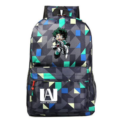 Cartoon Fashion Anime My Hero Academy Printed Youth Student Backpack Men's And Women's Leisure Backpack