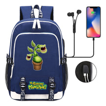 Monster Concert Printed Student Backpack Usb Leisure Backpack