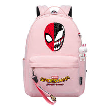 Superhero printed student backpack for boys and girls, casual travel bag with backpacks