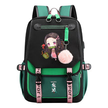 Cartoon Fashion Usb Youth Student Backpack Boy's And Girl's Leisure Ribbon Flip Backpack
