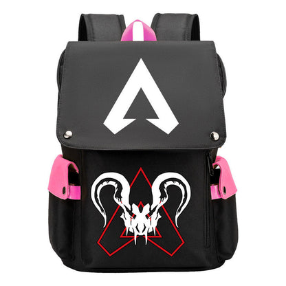 Apex Hero Print Usb Charging Head Youth School Bag Casual Backpack